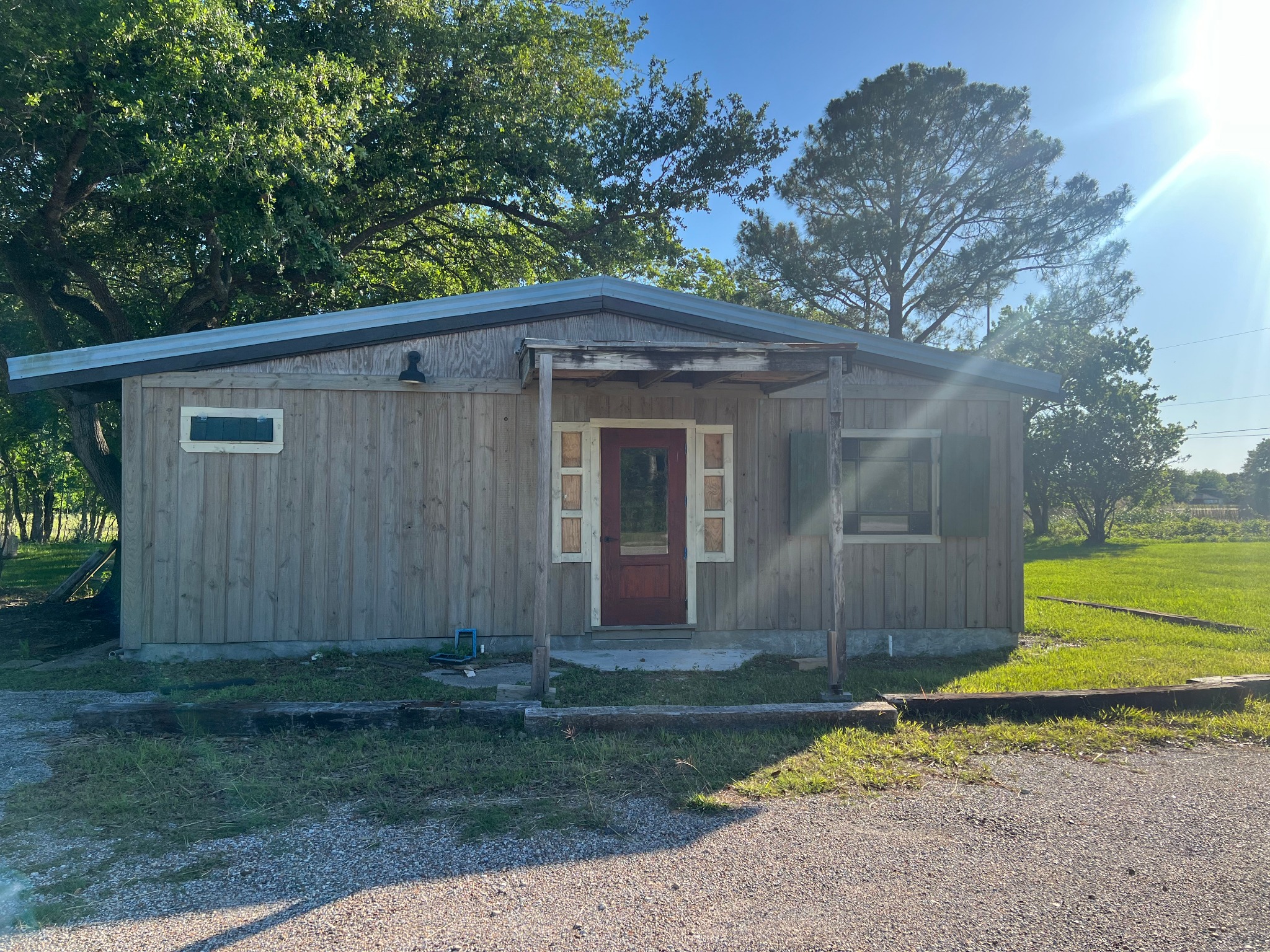 Small wood building exterior