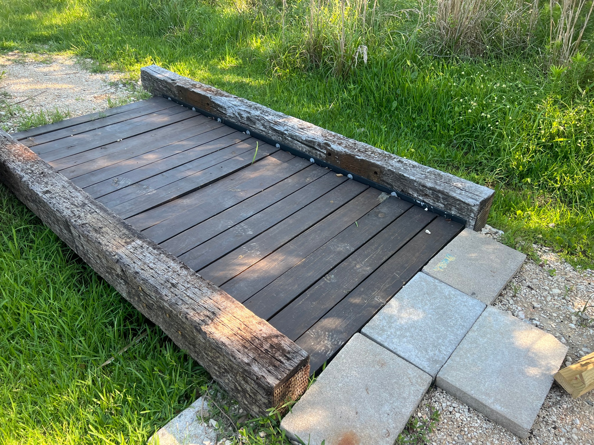 Small wood bridge or walkway
